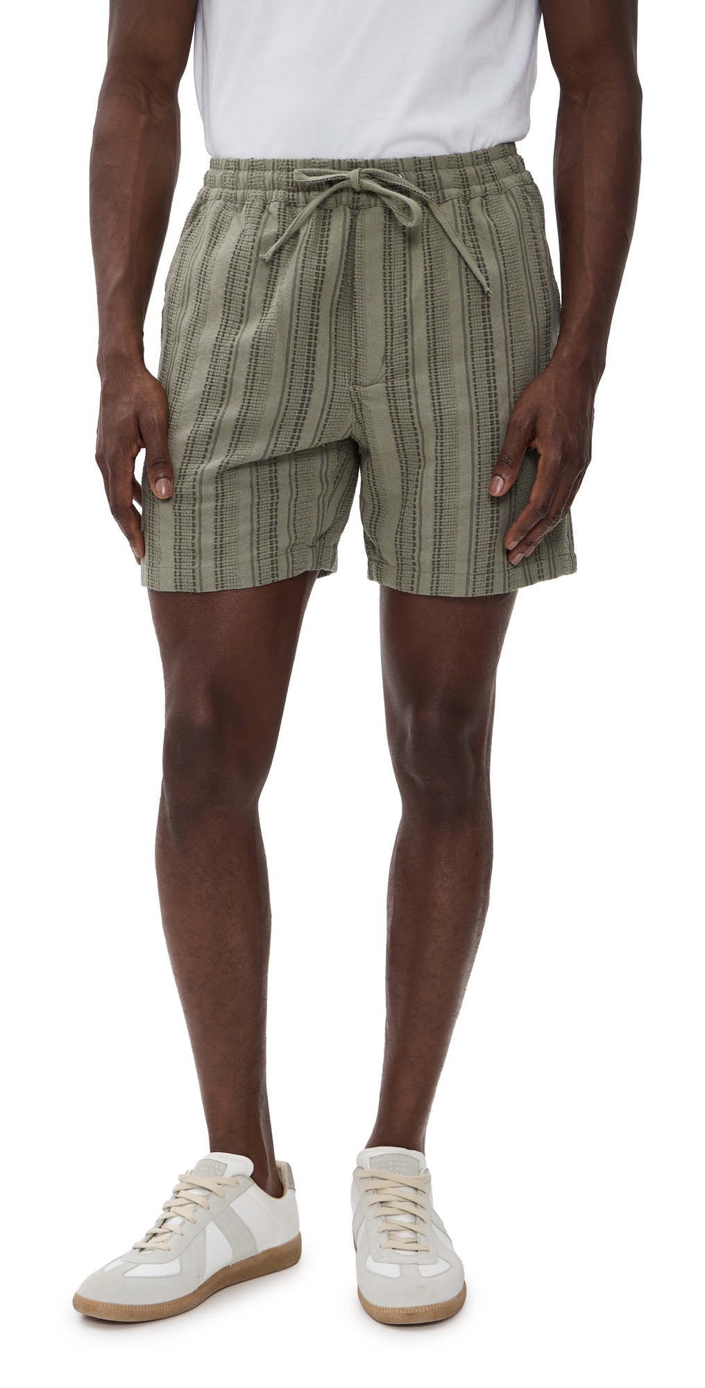 Saturday Dobby Stripe Short 6 Olive