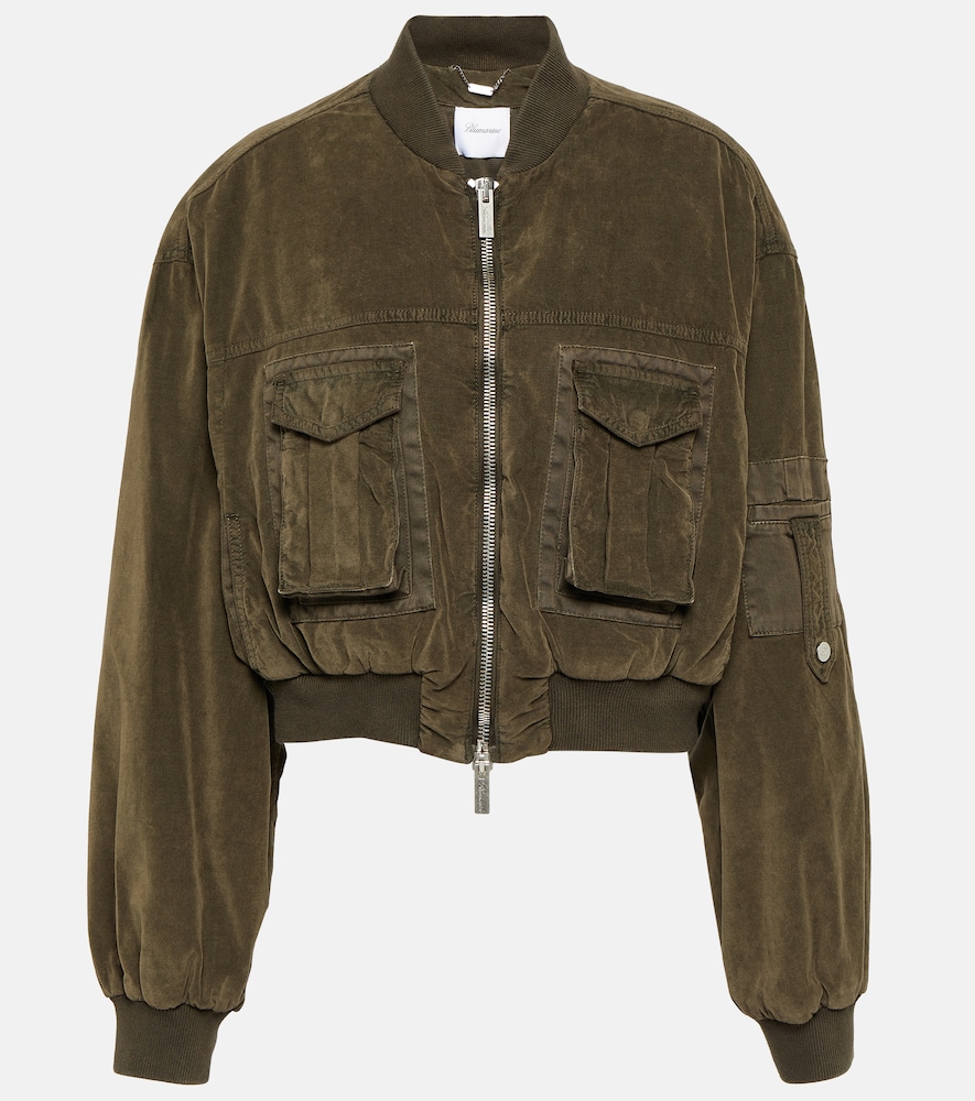 Velvet bomber jacket