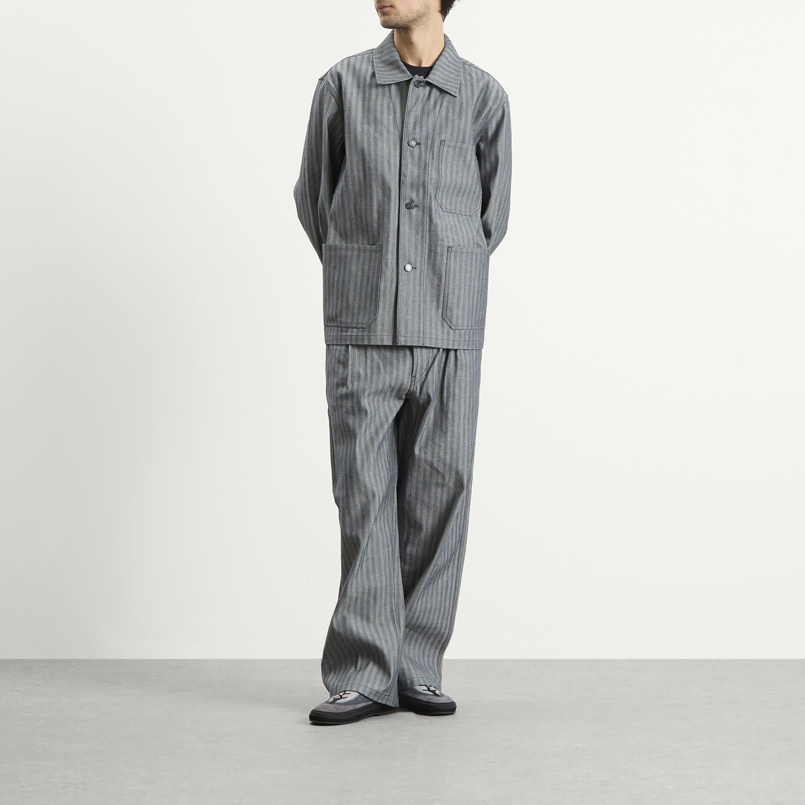 Men's Herringbone Contruction Pants Raw Denim