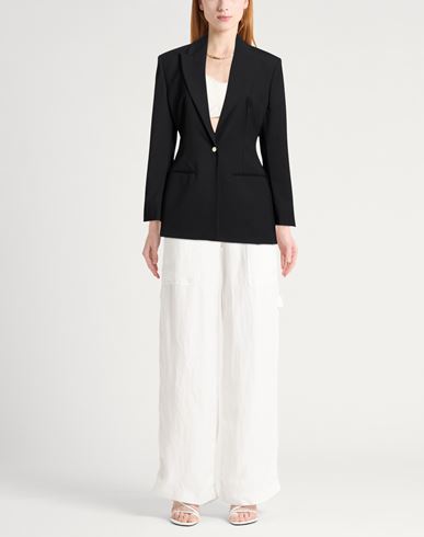 Woman Blazer Black Size 6 Polyester, Virgin Wool, Elastane