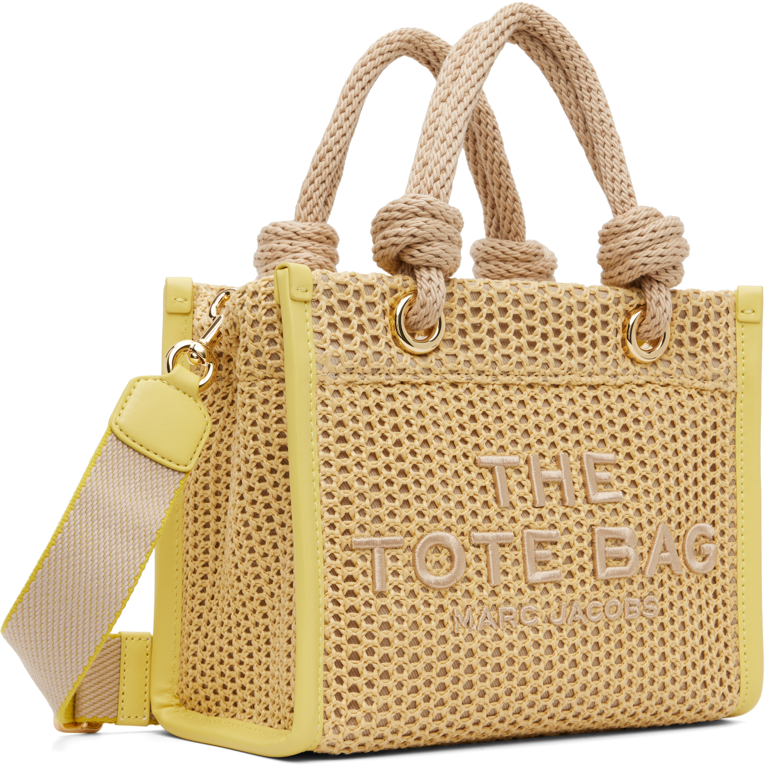 Beige 'The Woven Rope Small' Tote