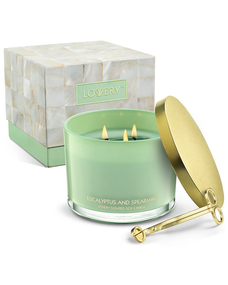 Eucalyptus & Spearmint Home Candle Gift Set & Wax Trimmer