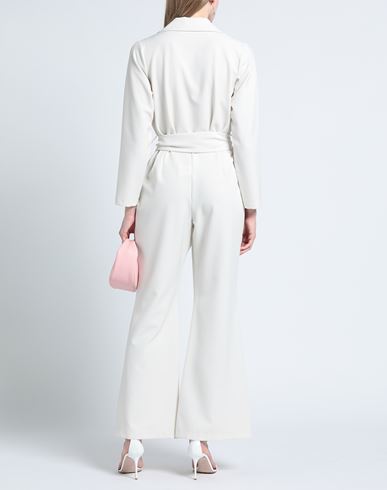 Woman Jumpsuit Off white Size 8 Polyester, Elastic fibres
