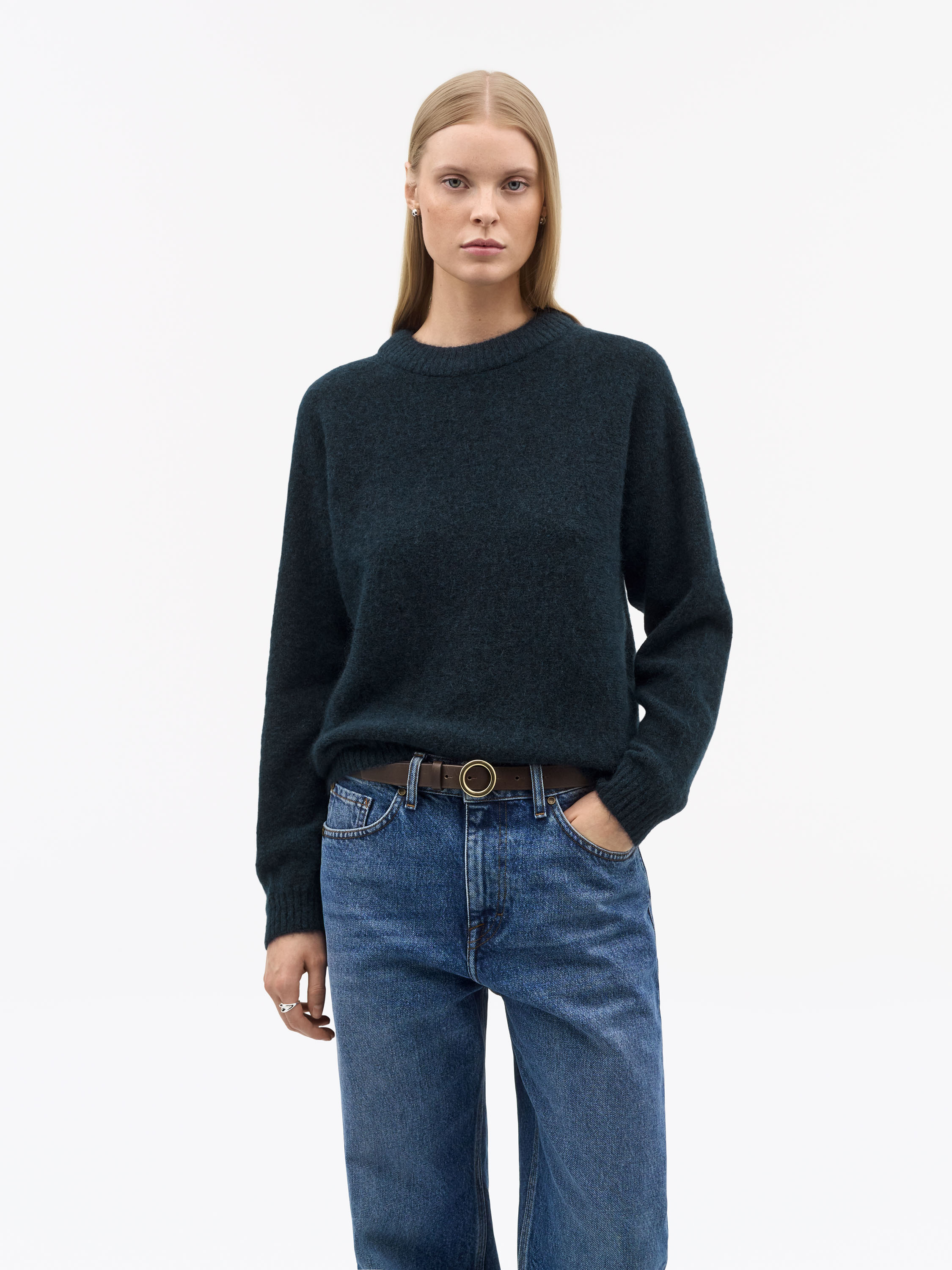 Gwynn RWS Mohair-Merino Pullover für Frauen, Light Ink, XL von Tiger of Sweden
