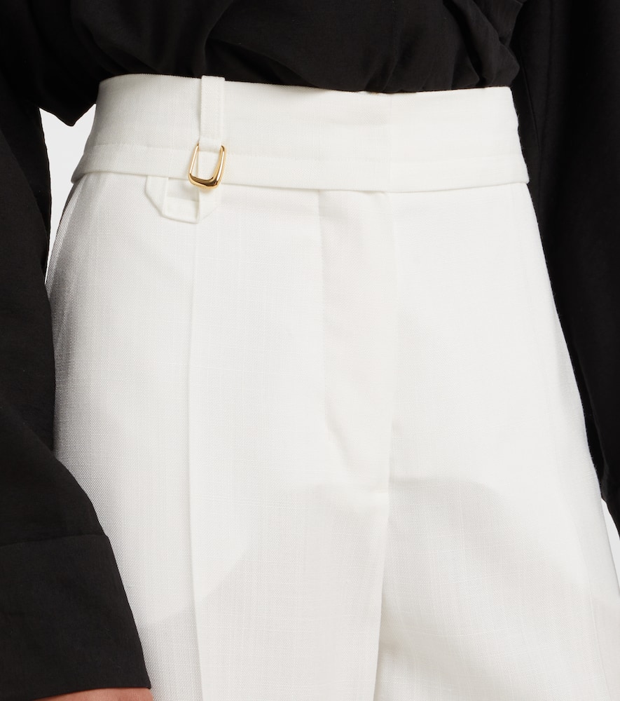 Tibau high-rise canvas slim pants
