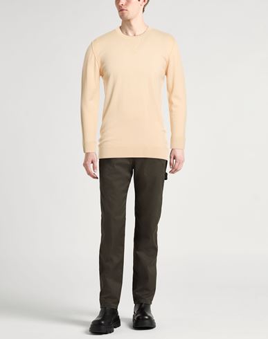 Man Sweater Beige Size L Virgin Wool