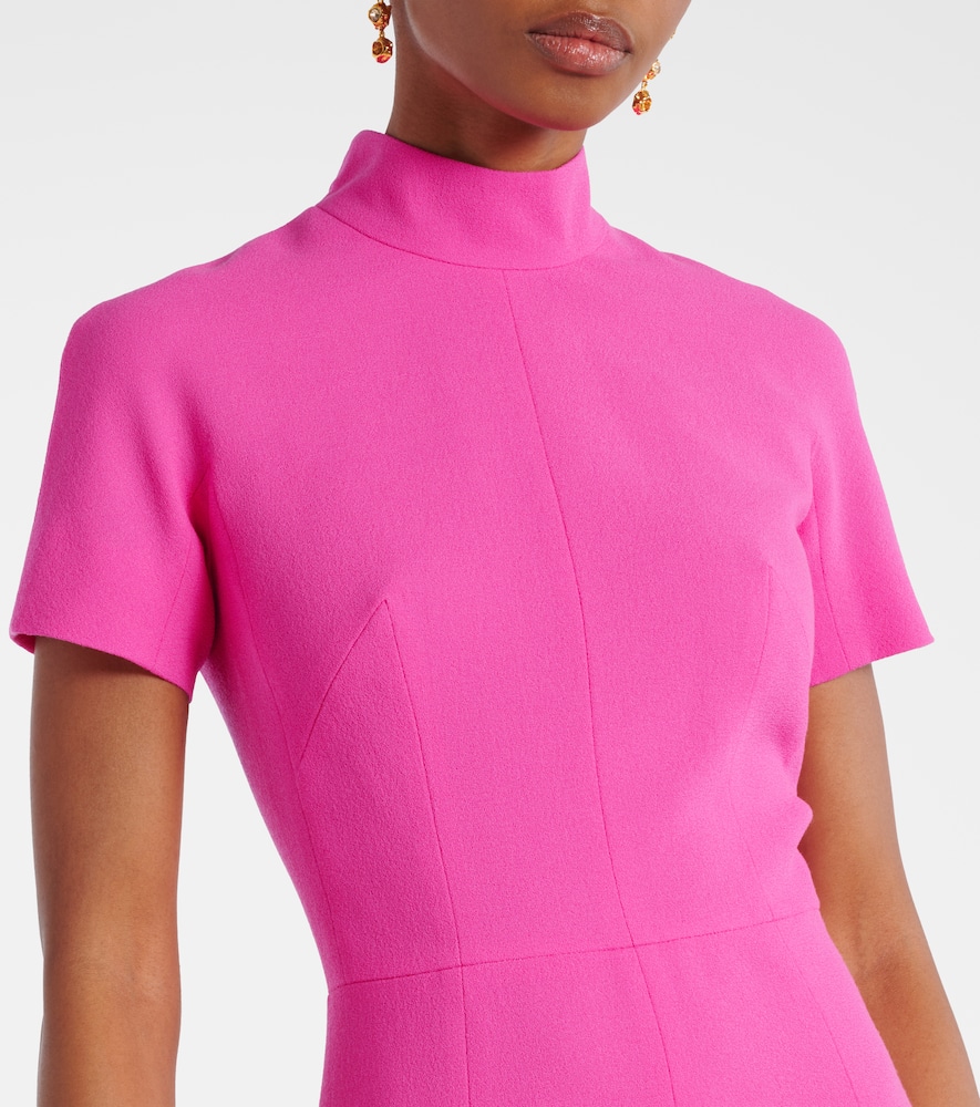 Malinda wool crêpe gown