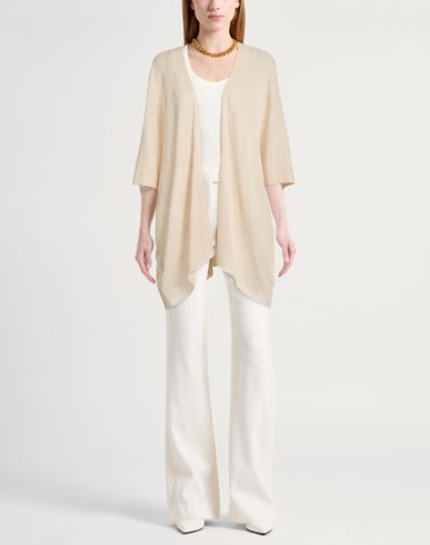 Woman Cardigan Cream Size 10 Viscose, Polyester