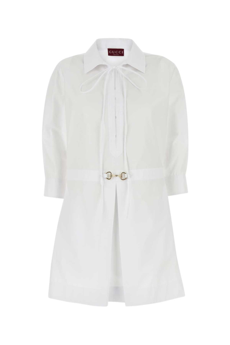 White Poplin Shirt Dress