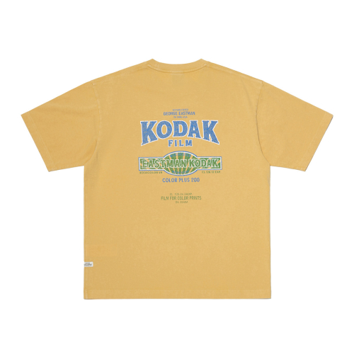 Snow Washing Graphic Short Sleeve T-Shirt YELLOW