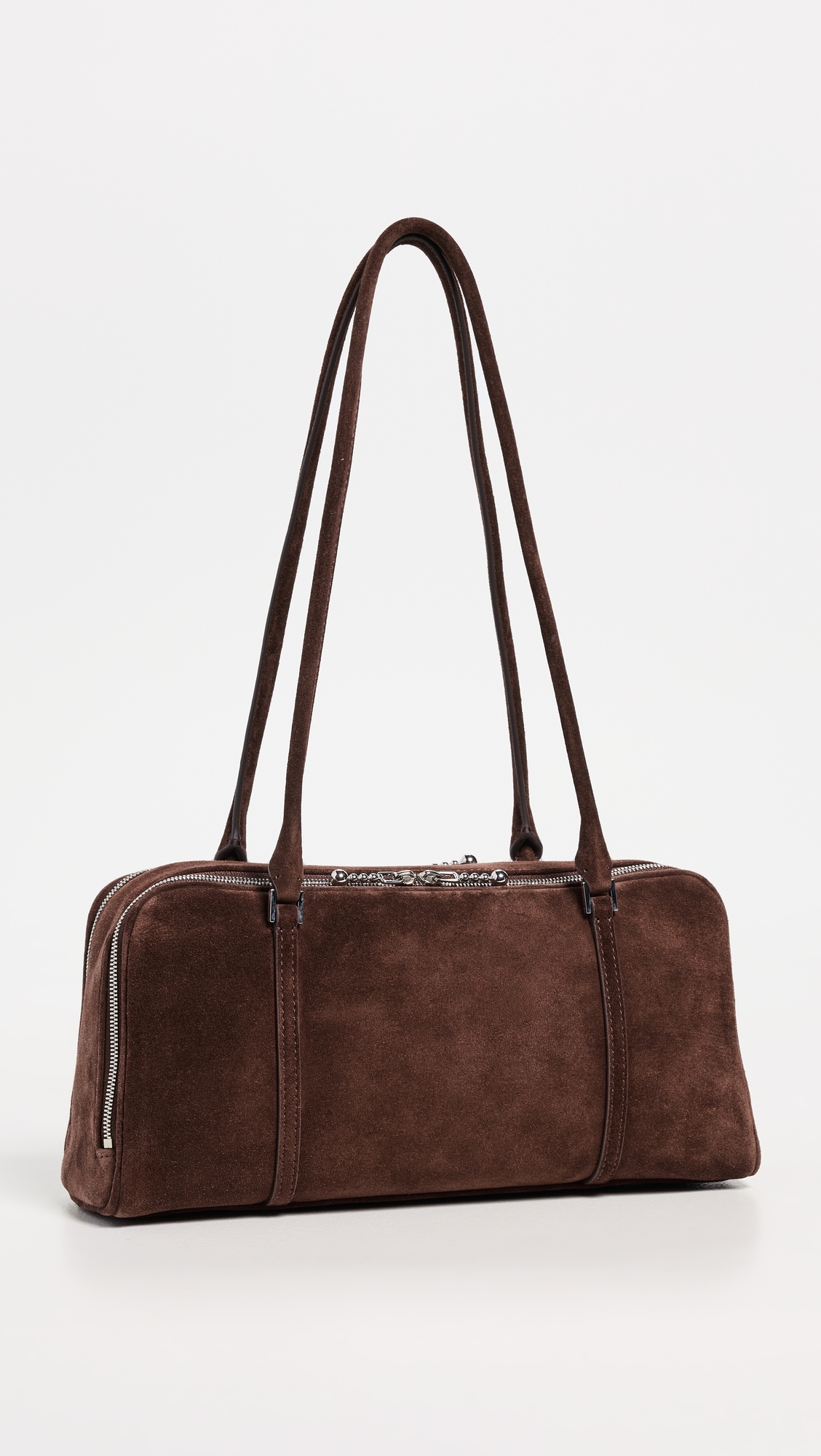 Marshmallow Suede Small Satchel Dark Cocoa One Size