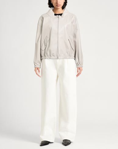 Woman Jacket Beige Size 6 Leather