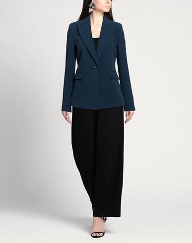 Woman Blazer Midnight blue Size 8 Polyester, Elastane