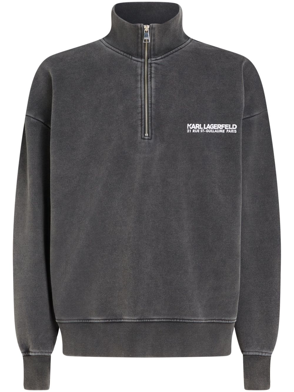Half-zip organic cotton sweatshirt - Grey