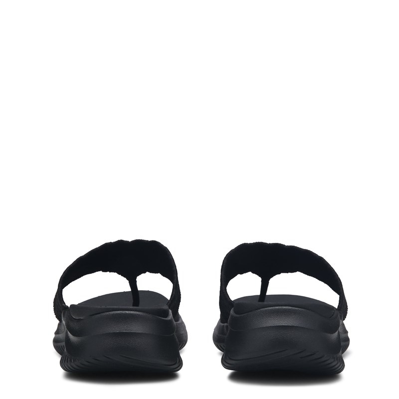 Women's Ultra Flex 3.0 Rhythm Waves Flip Flop Sandals (Black)