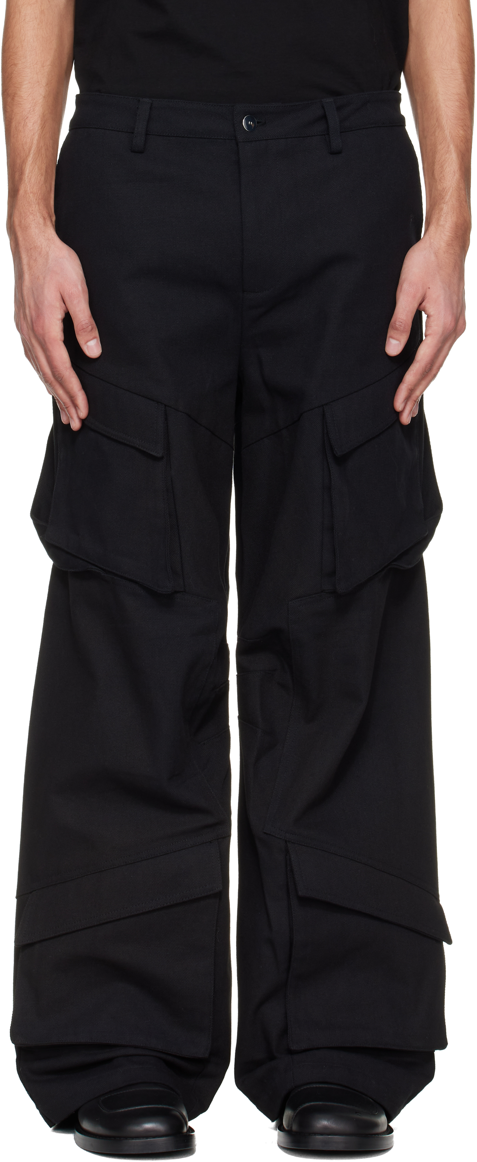 Black Cellulae Cargo Pants