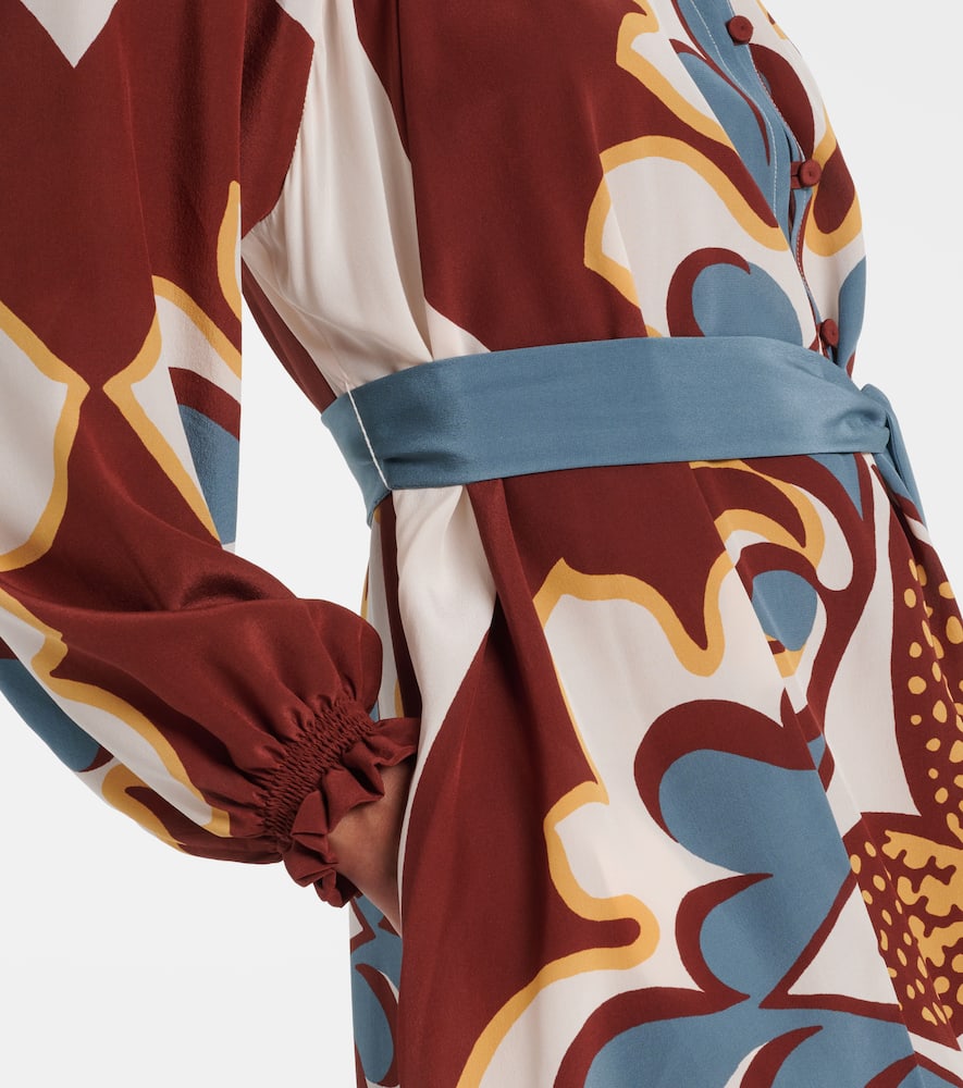 Cerere silk crêpe de chine midi dress