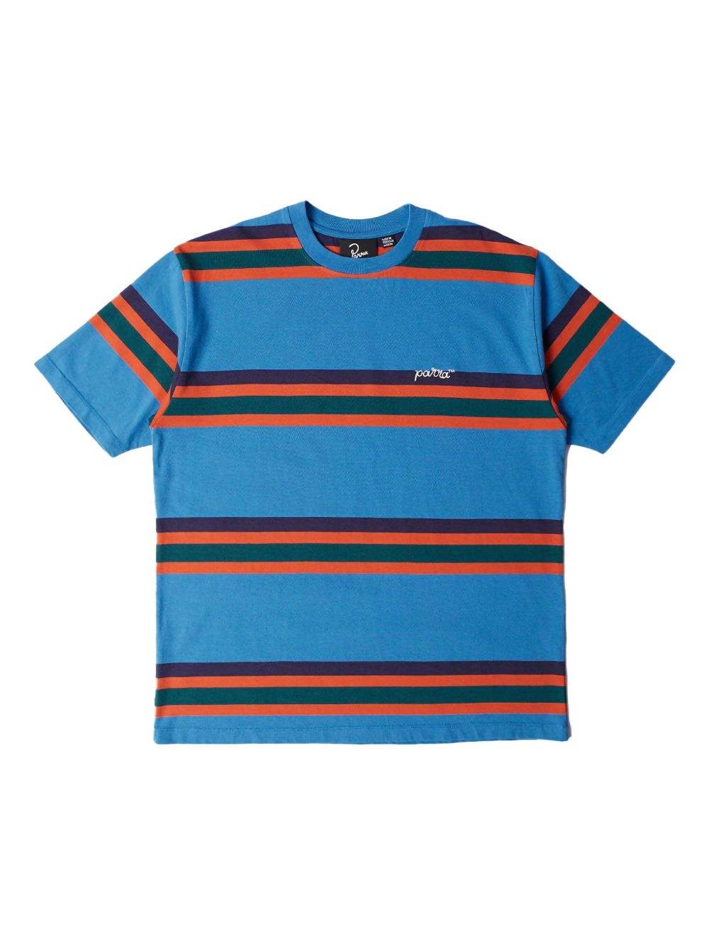 Script Stripped T-shirt - Blue