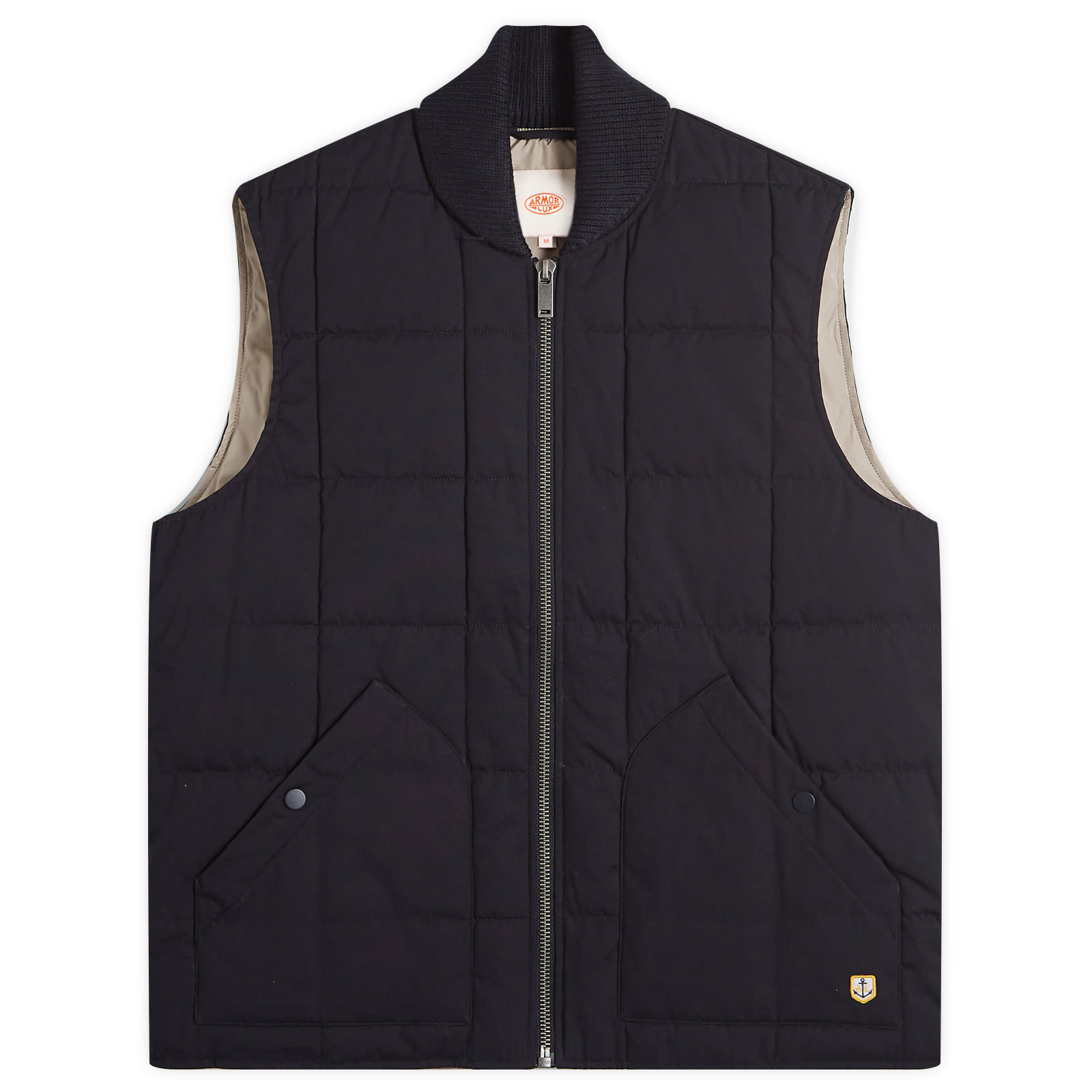 Armor-Lux Men's Padded Zip Vest in Rich Navy