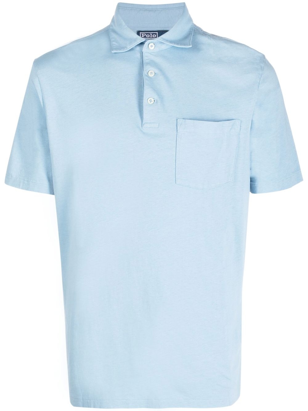 Patch-pocket polo shirt - Blue