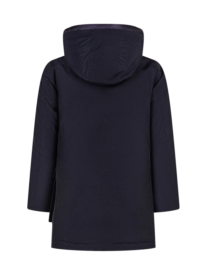 Boys Navy Blue Hooded Trench Coat