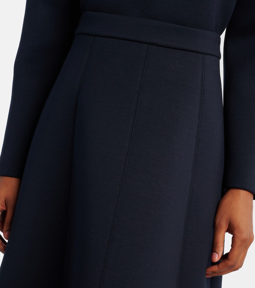 Brunate paneled midi skirt