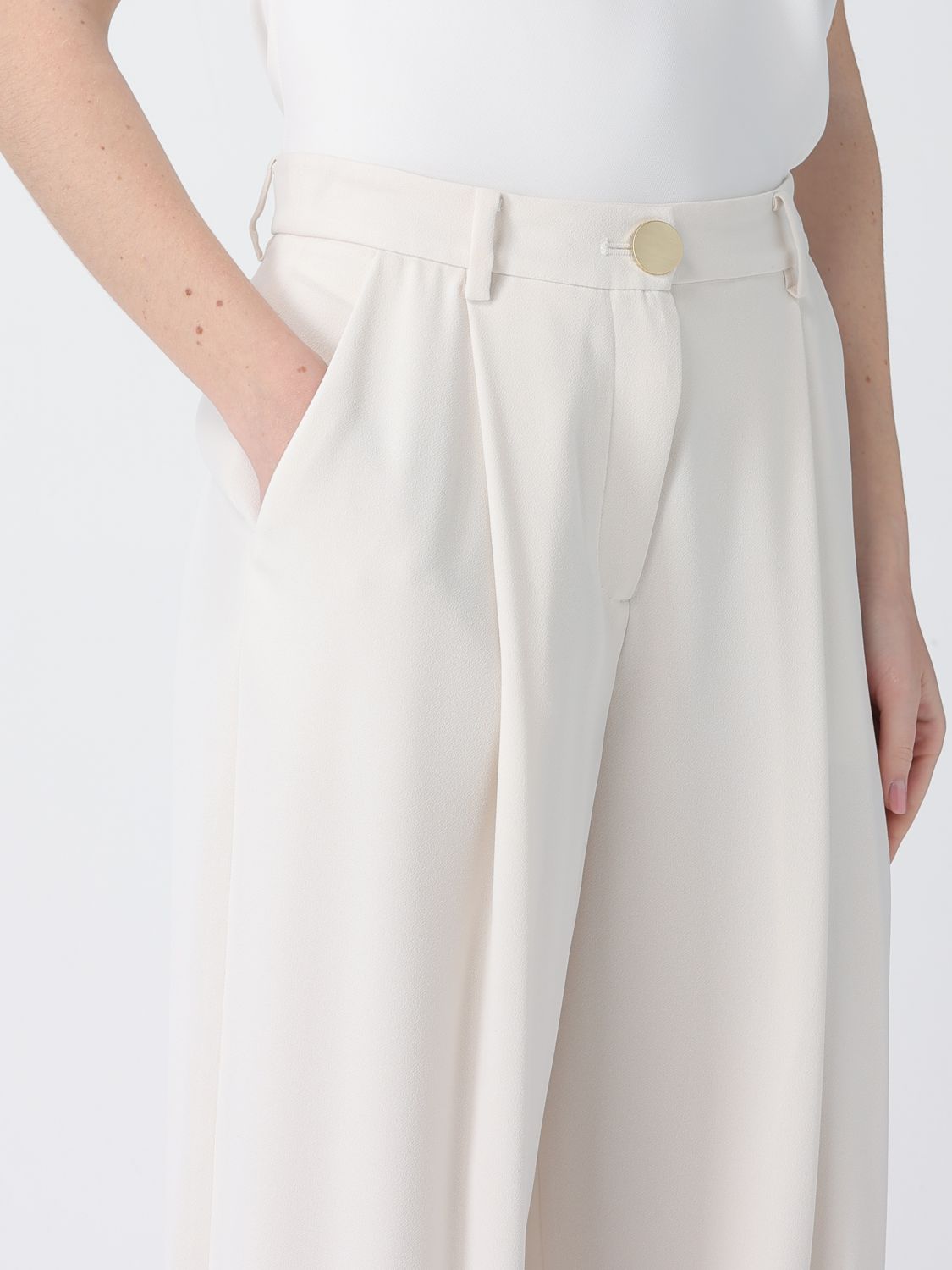Pants Woman color Yellow Cream