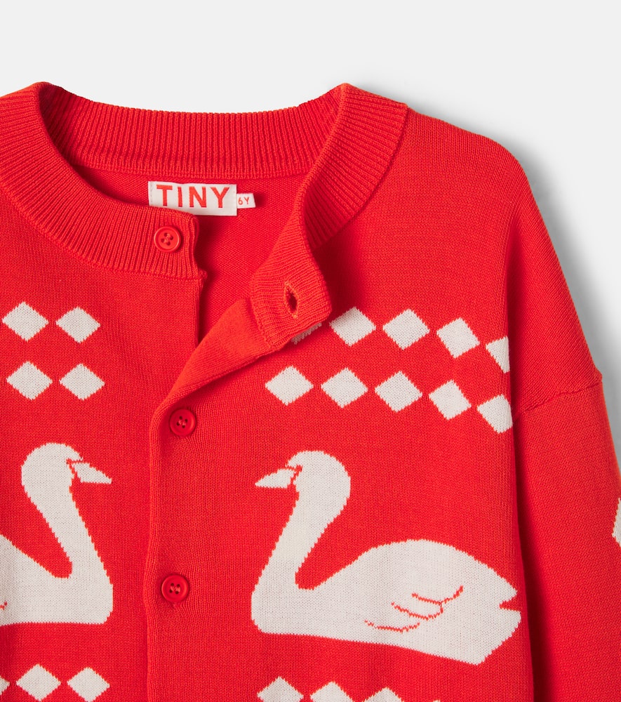 Swans argyle cotton cardigan