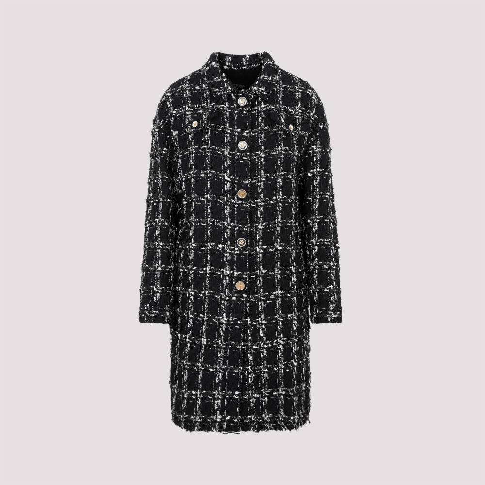 Checked Bouclé Coat