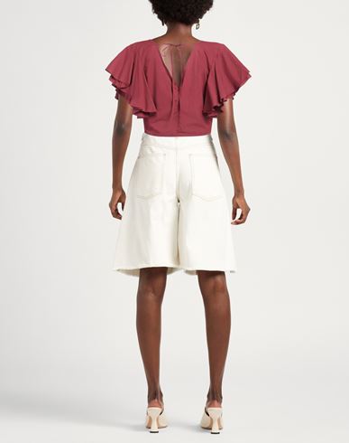 Woman Top Burgundy Size M Cotton