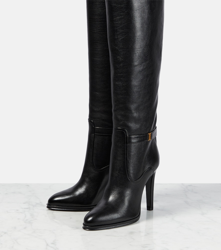 Saint Laurent Diane 105 leather knee-high boots