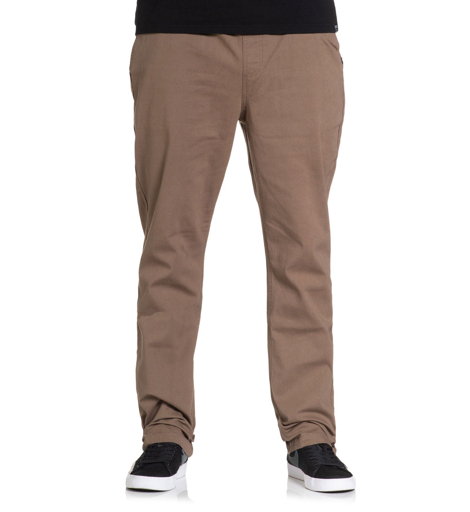 Stretched E-Waist Canvas Pants - Walnut, WALNUT