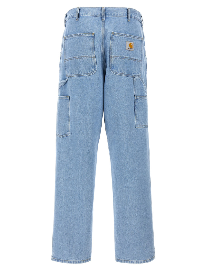 -Single Knee Jeans Celeste-Uomo