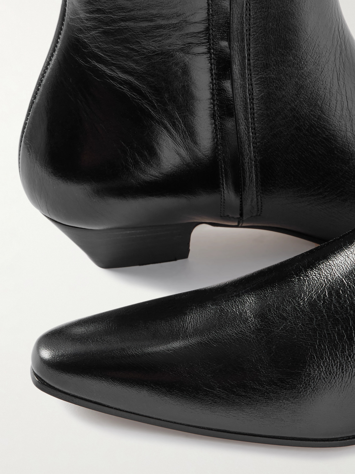 The Lennon Leather Ankle Boots - Black
