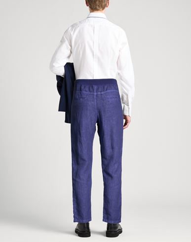 Man Pants Blue Size 38 Linen