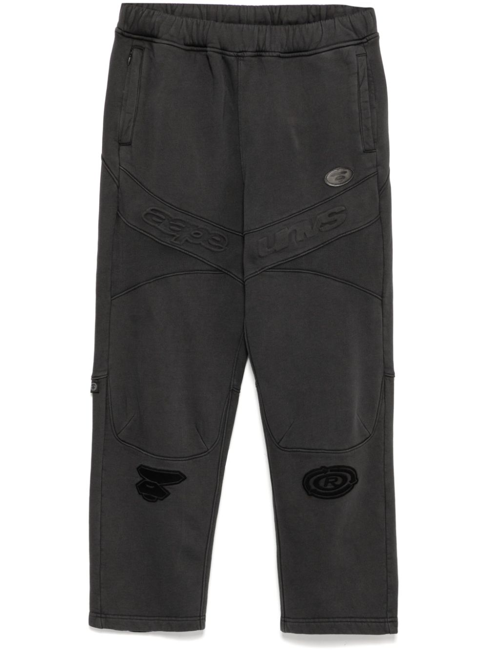 Moonface-logo track pants - Black