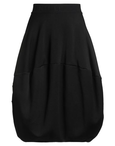 Woman Midi skirt Black Size M Virgin Wool