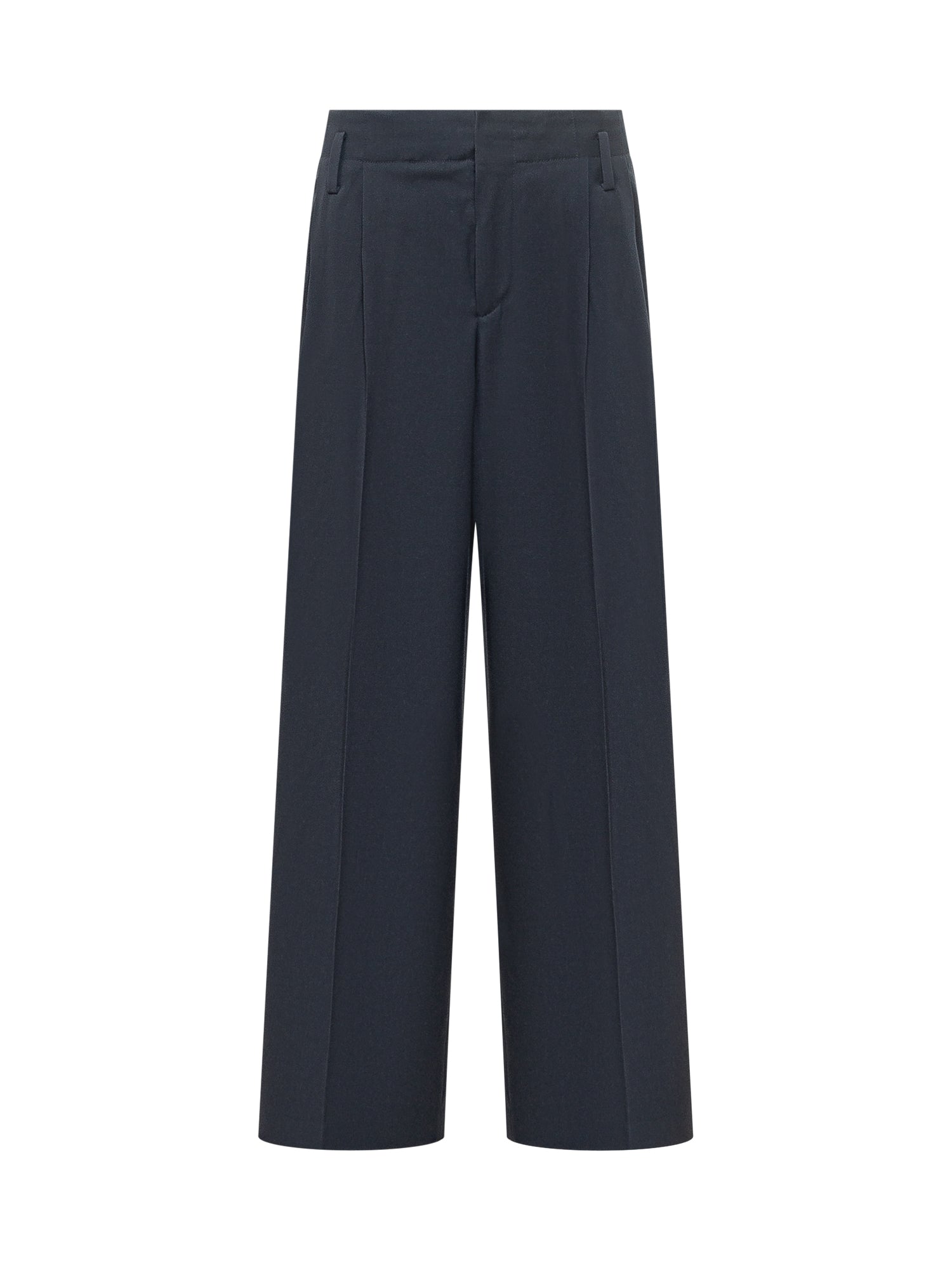 Wide Leg Trousers with Front Pleat
