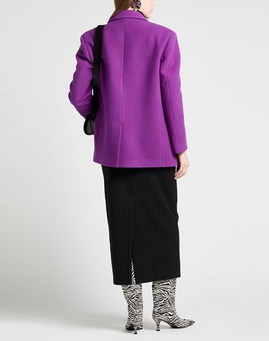 Woman Coat Purple Size 6 Virgin Wool