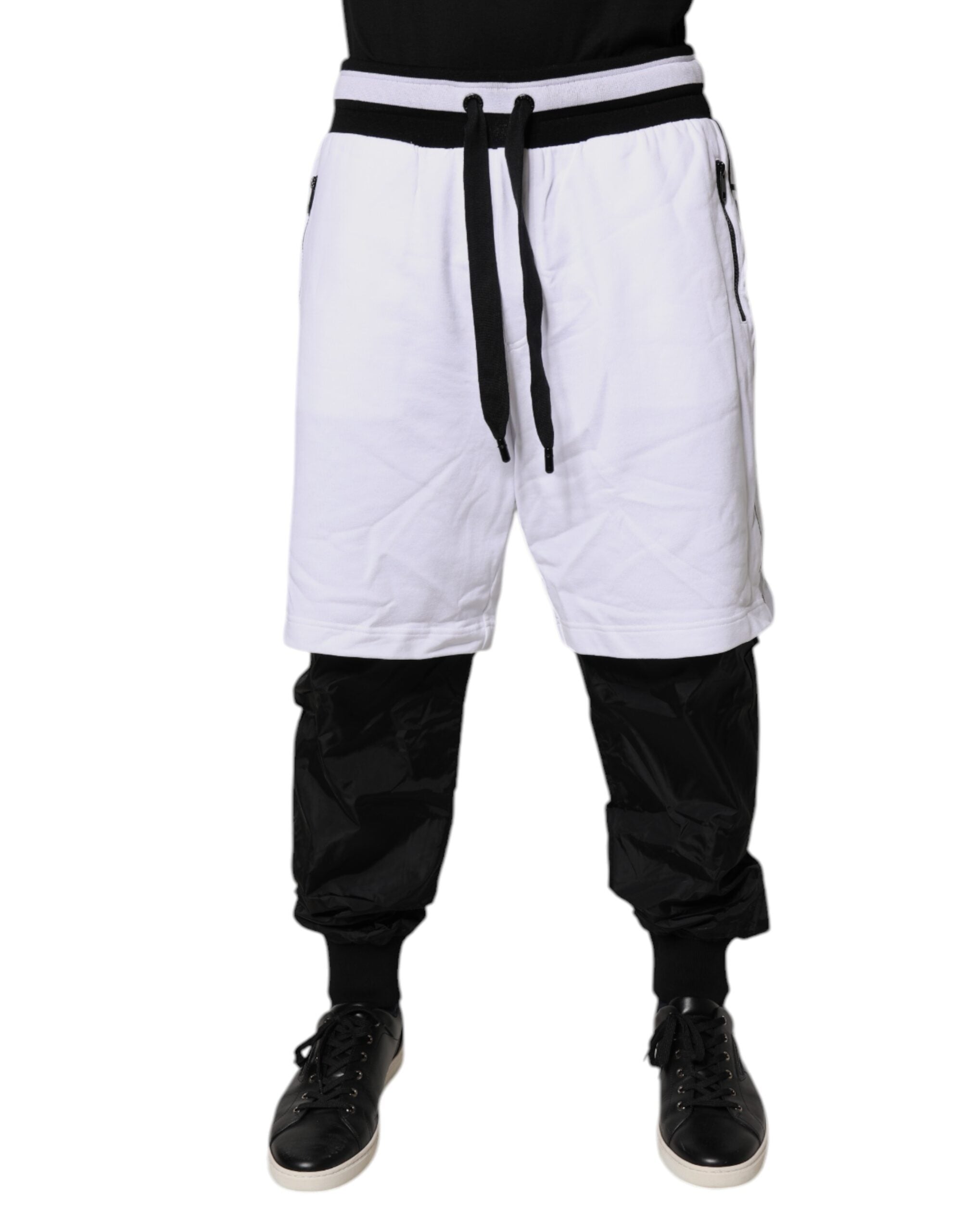 Cotton-Blend Colorblock Joggers — Multicolor