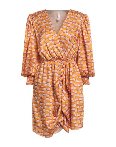 Woman Mini dress Orange Size L Polyester