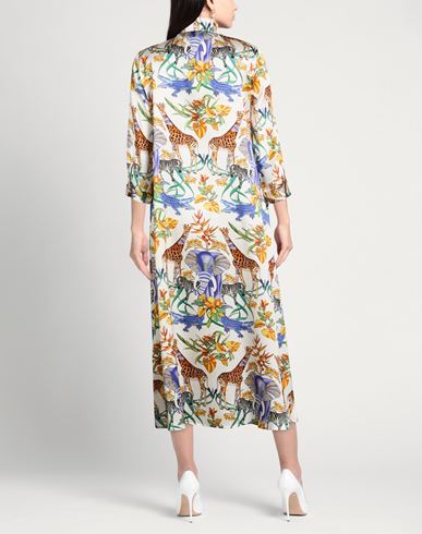 Woman Midi dress White Size 8 Silk, Elastane