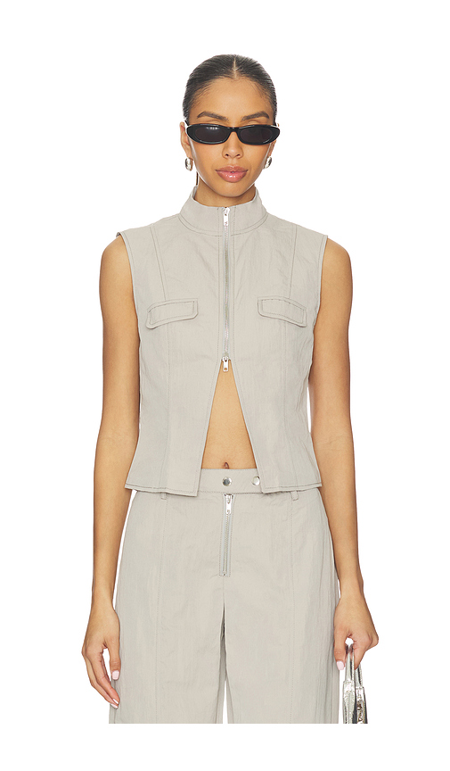 BY.DYLN Tasha Vest in Grey. L. Also in XS, S