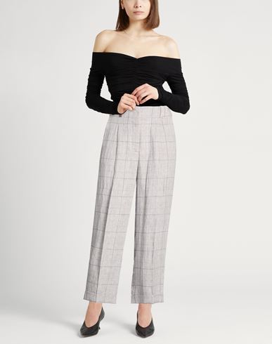 Woman Pants Grey Size 4 Linen