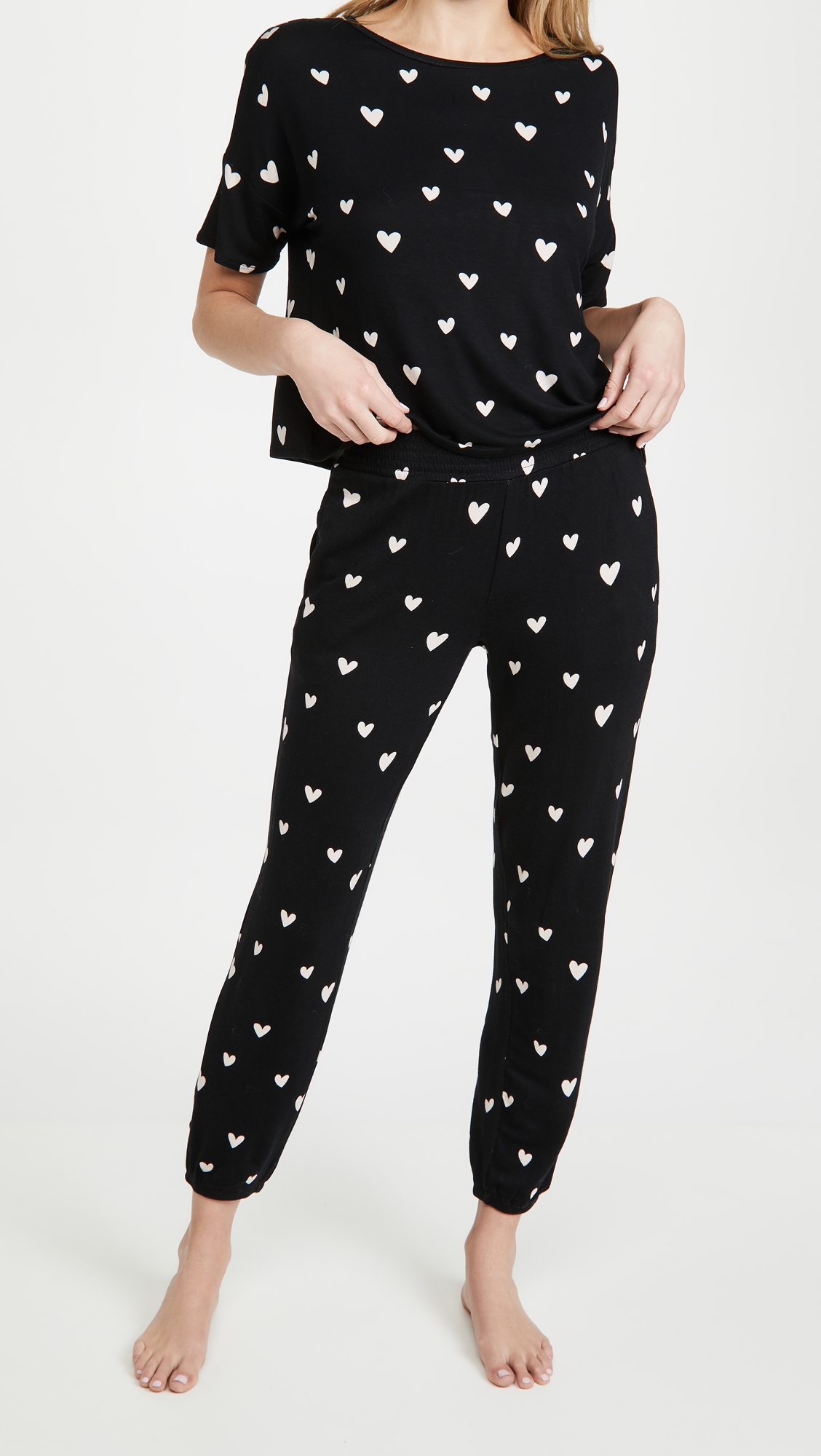 Sun Lover Lounge Set Black Hearts