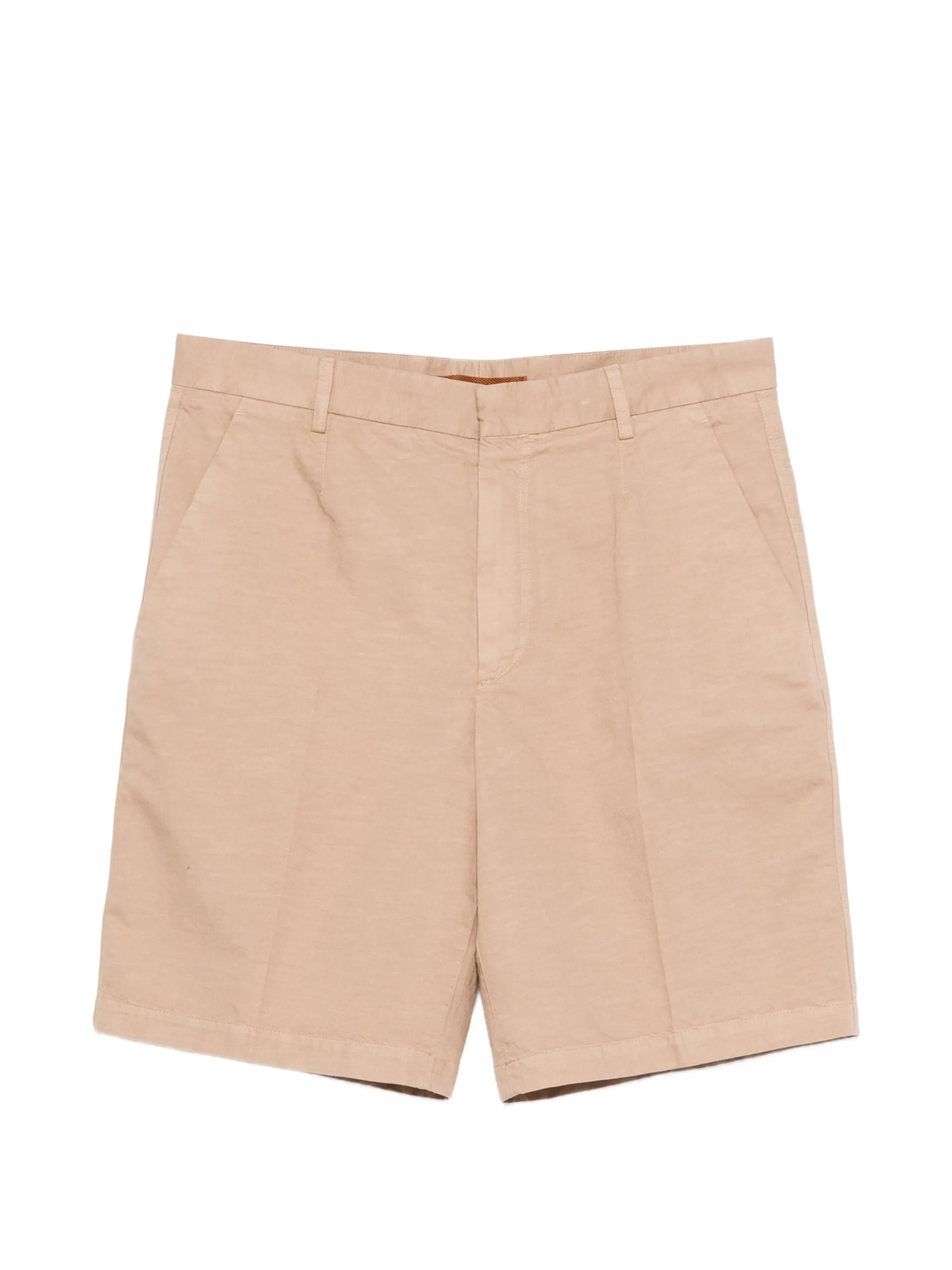 Bermuda Shorts with Zip and Button Closure