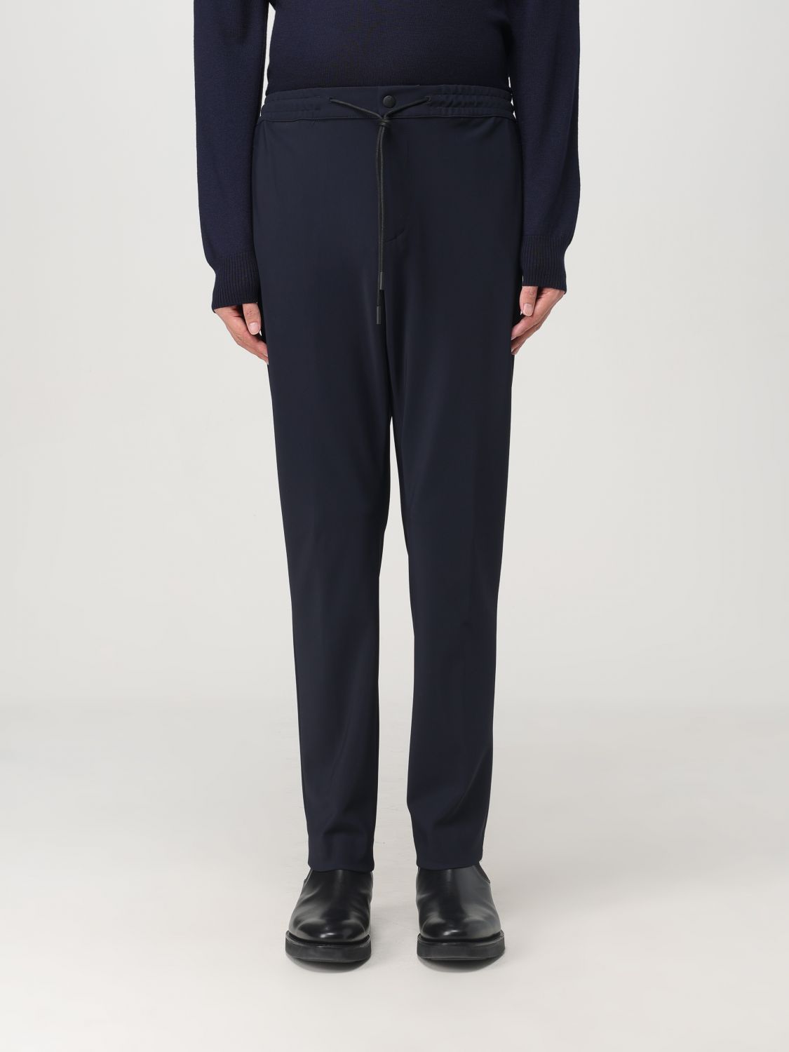 Mid-rise cropped tapered trousers - Blue