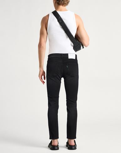 Man Jeans Black Size 33 Cotton, Elastane