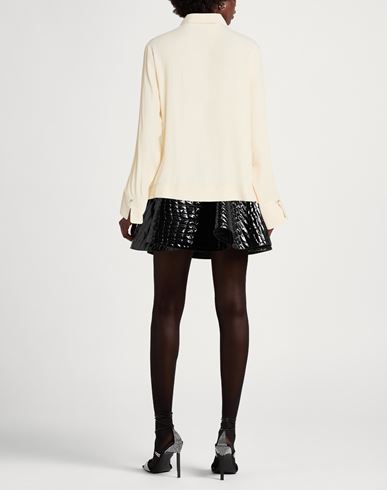 Woman Top Cream Size 8 Acetate, Silk