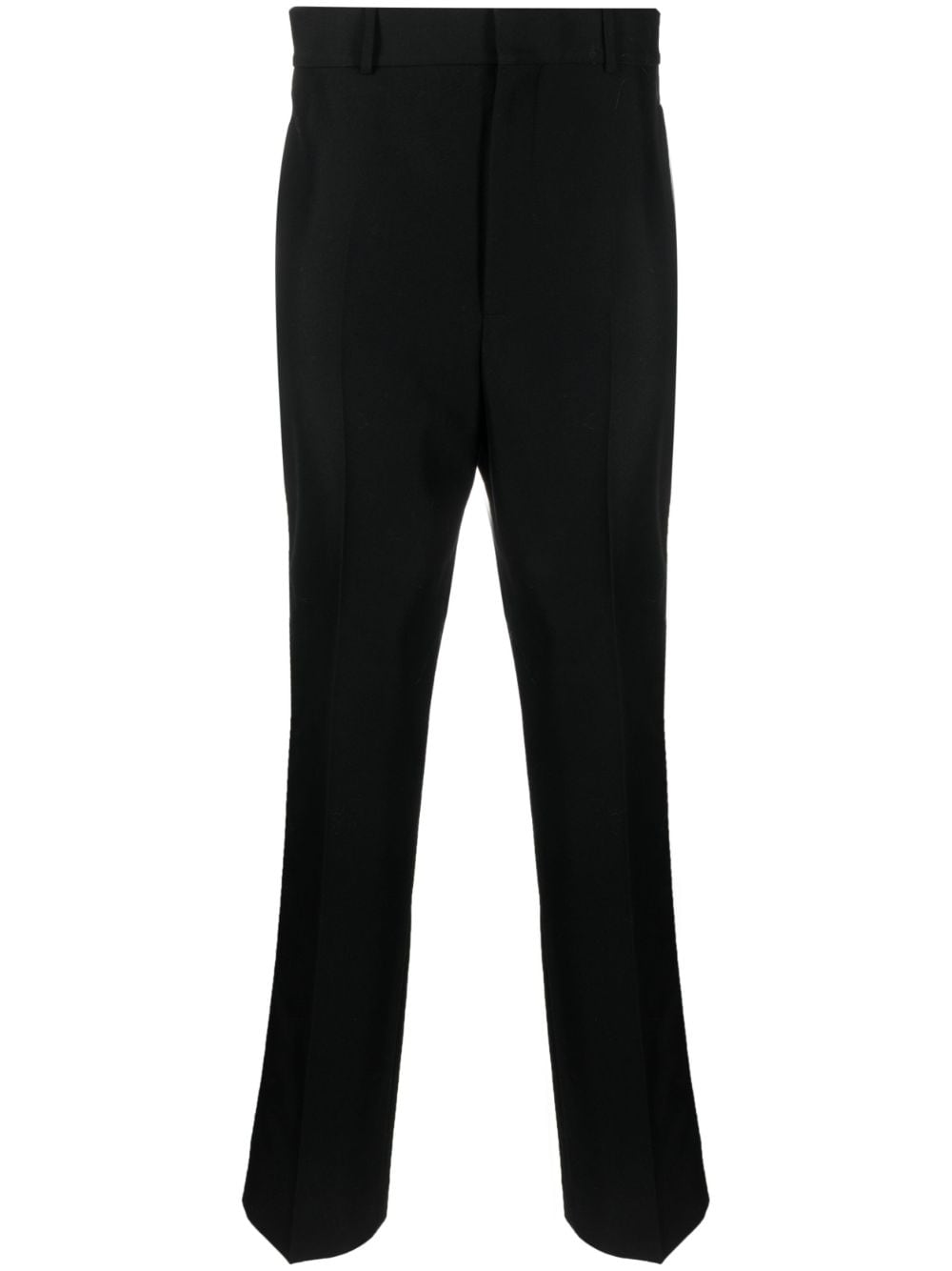Striped Cotton Trousers — Black